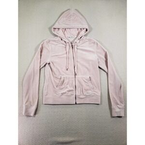 H&M Sweater Womens Small Fleece Hoodie Polyester‎ Full Zip Long Sleeve Velvet